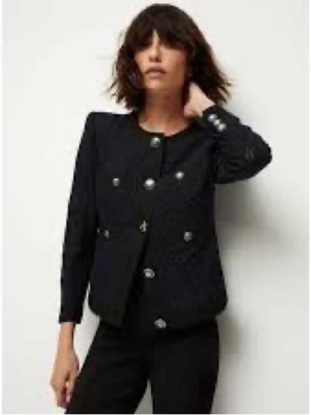Veronica Beard Ferazia Lace Jacket Marine Black 12